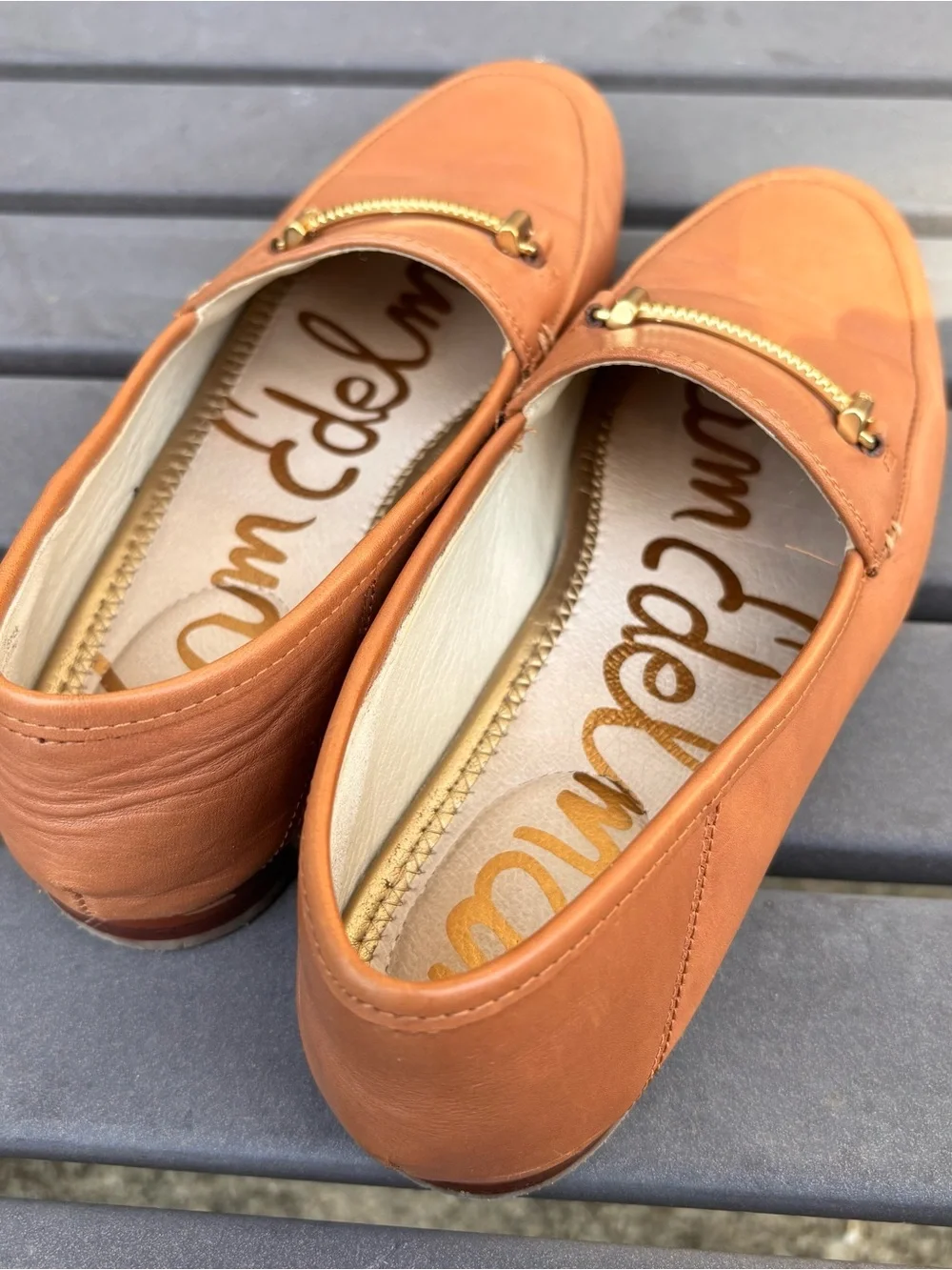 Sam Edelman Woman’s Cognac Leather Bit Loafers - Picture 5 of 11